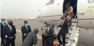 Arrival of Heads of state for investiture