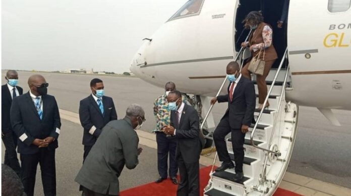 Arrival of Heads of state for investiture